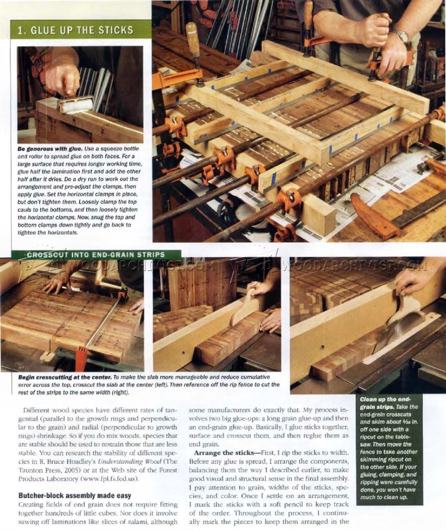 Making End Grain Table Top