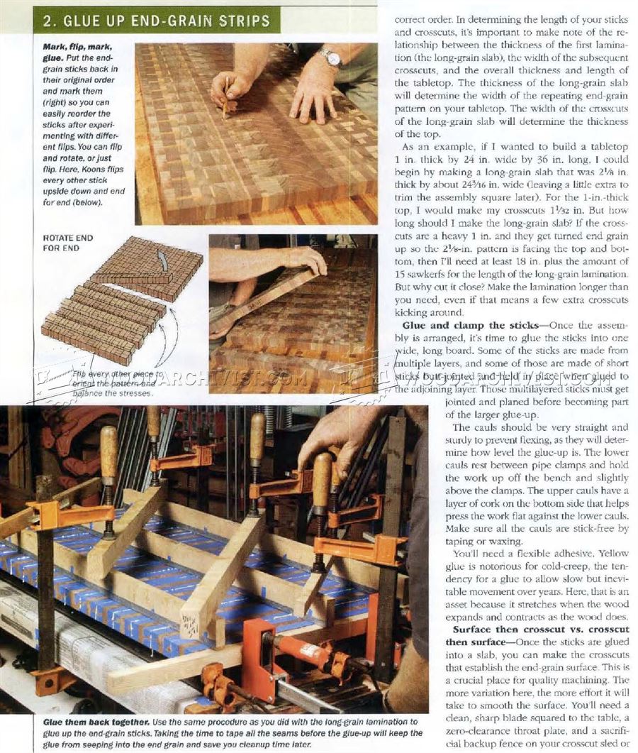 Making End Grain Table Top