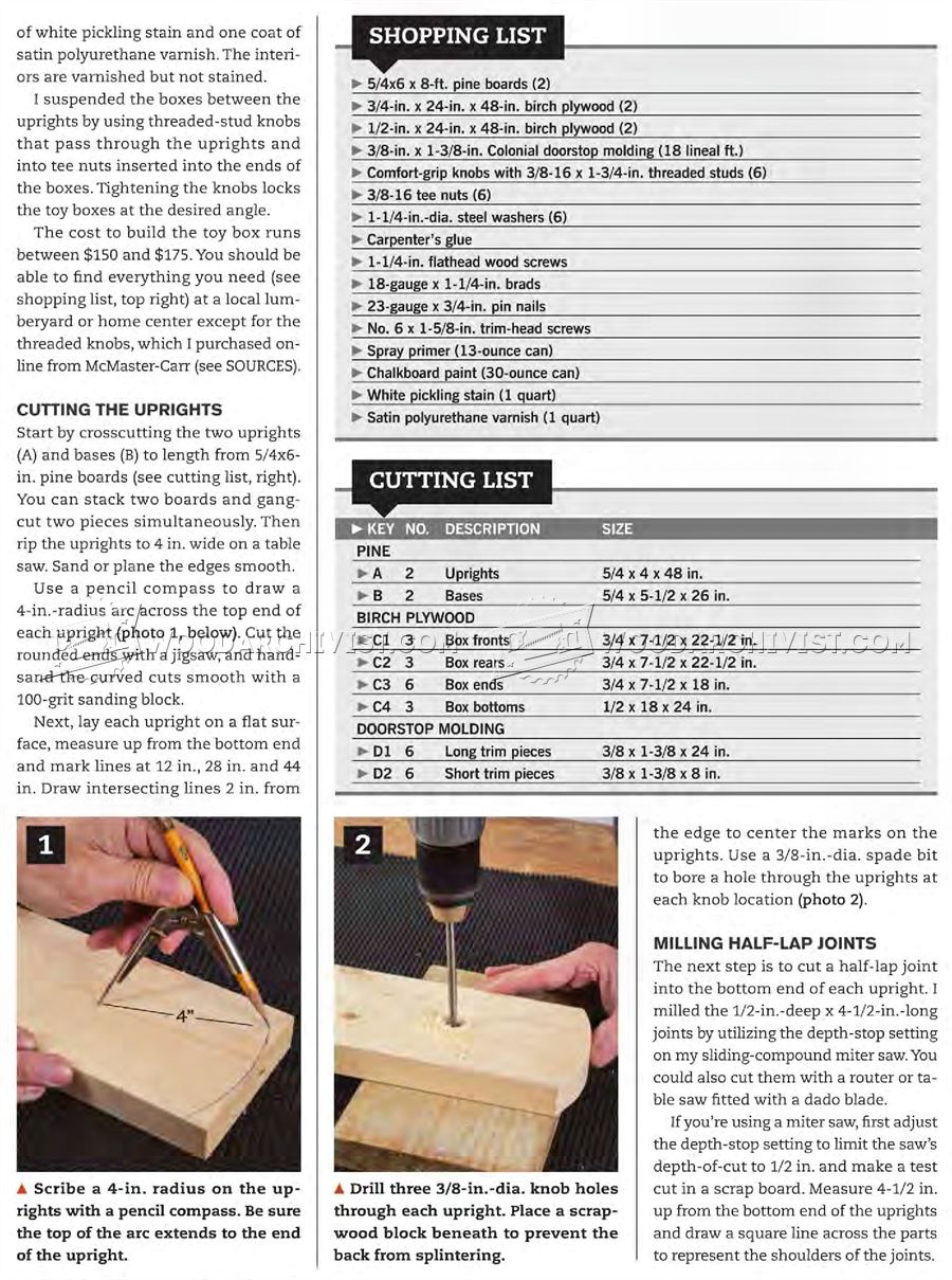 Three-Tier Toy Box Plans