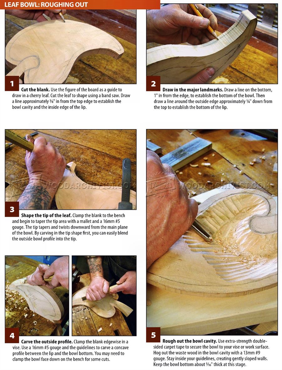 Carving Leaf Bowl