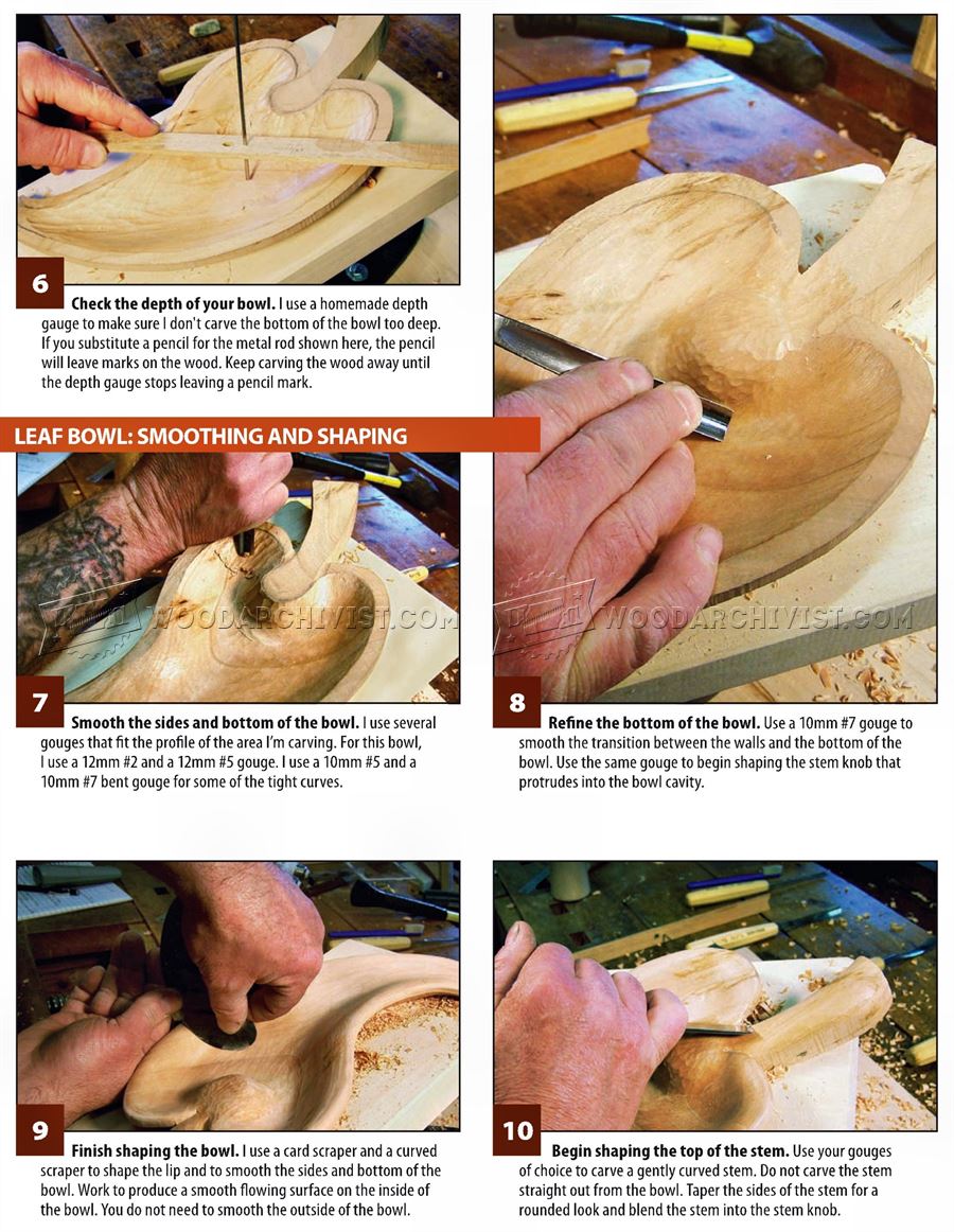 Carving Leaf Bowl