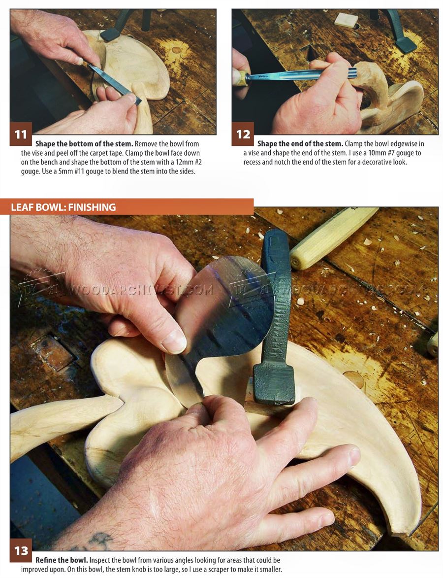 Carving Leaf Bowl