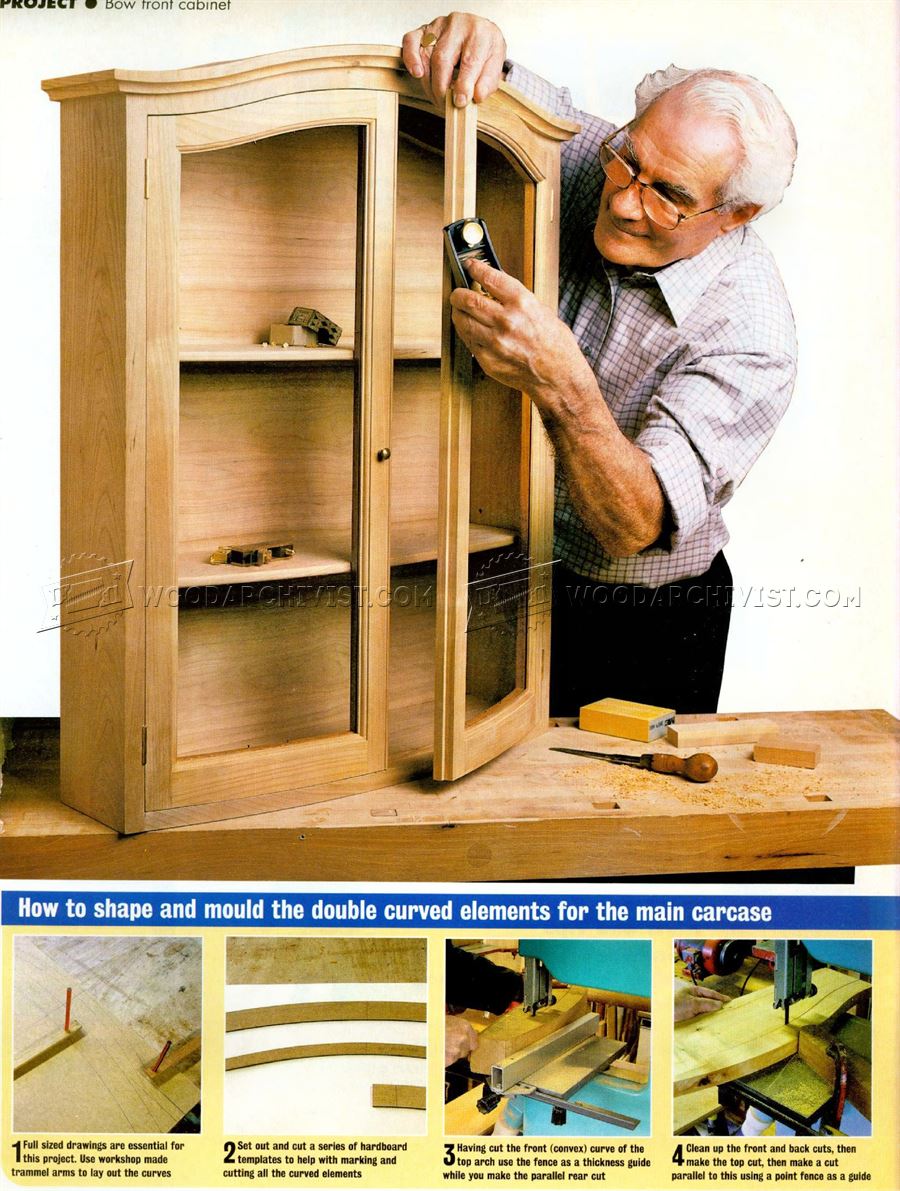 Bow Front Cabinet Plans
