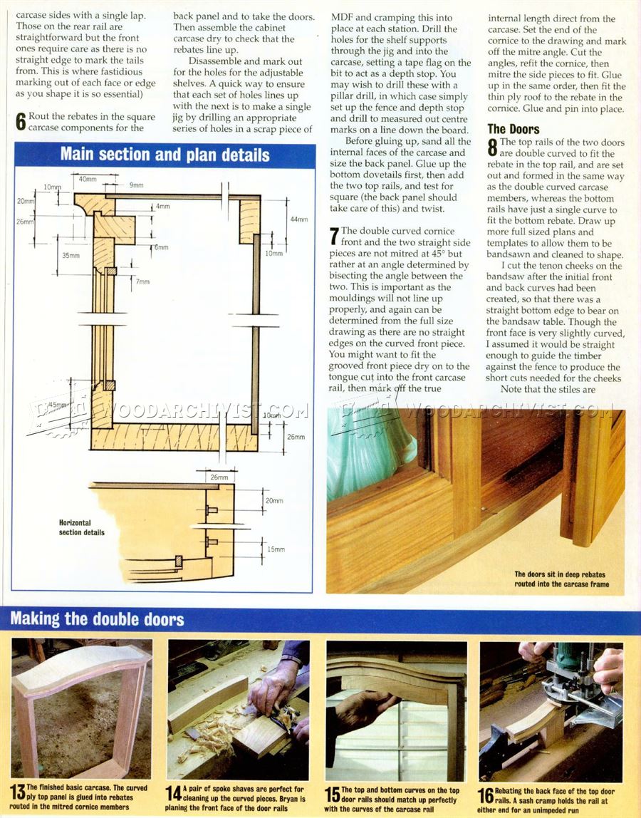 Bow Front Cabinet Plans