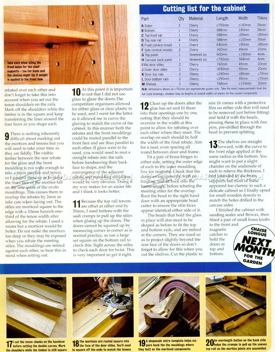 Bow Front Cabinet Plans