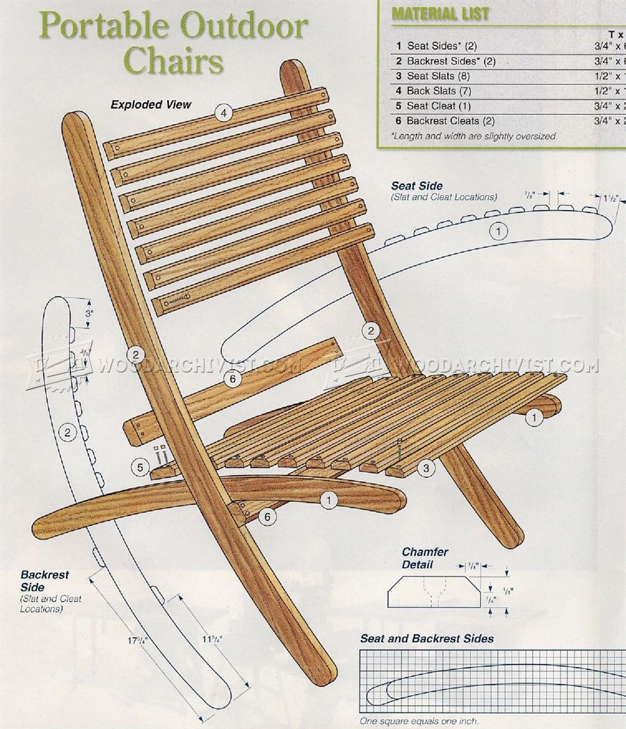 outdoor folding chair plans • woodarchivist