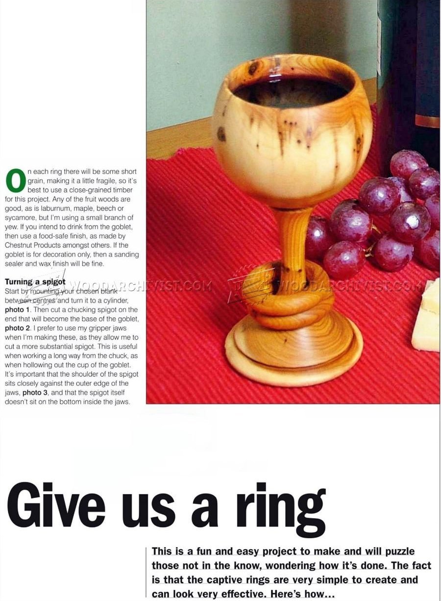 Captive Ring Goblet – Woodturning Projects