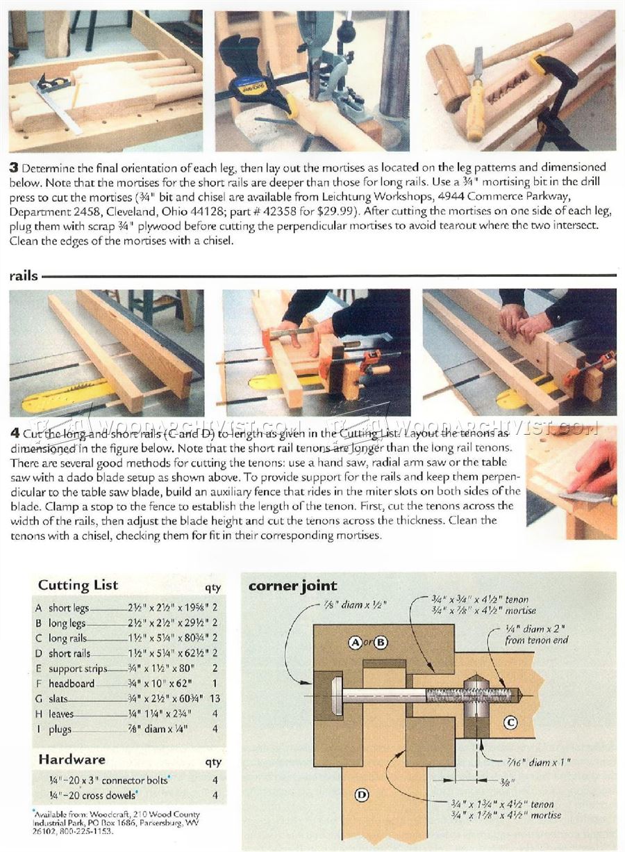 Queen Size Bed Plans