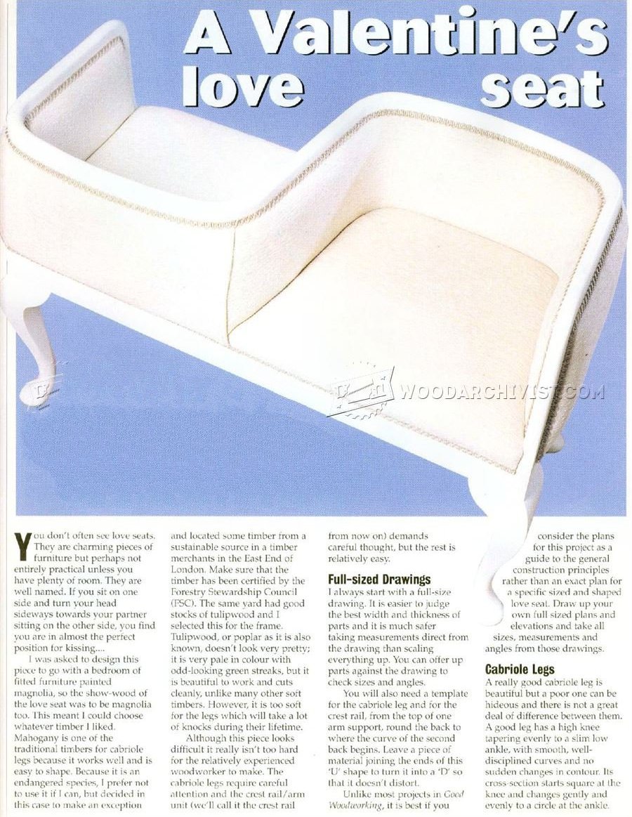 Valentine's Loveseat Plans
