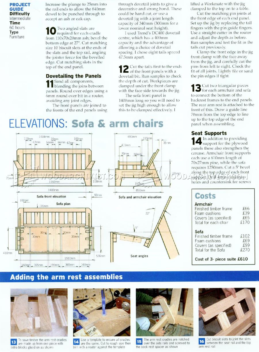 Sofa and Armchair Plans