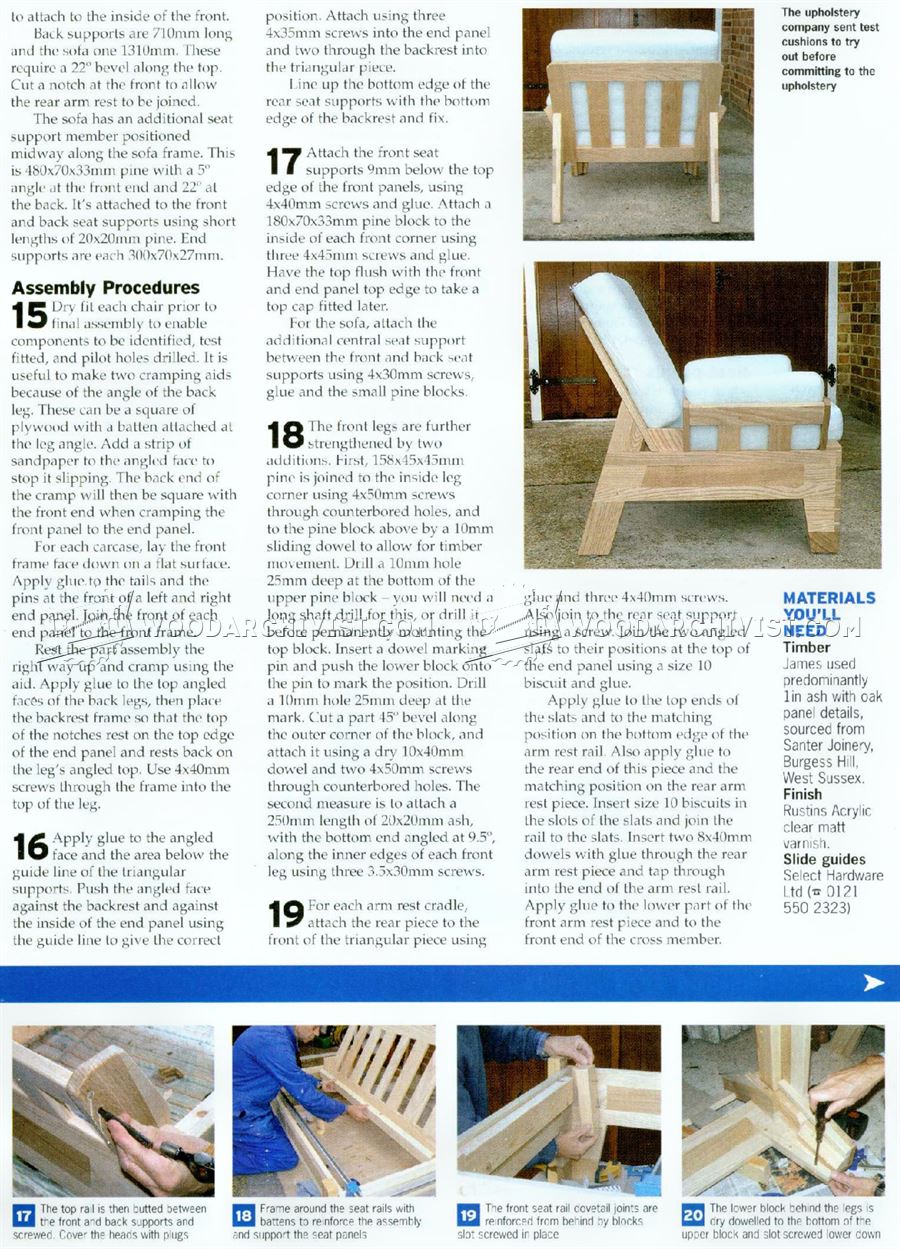 Sofa and Armchair Plans