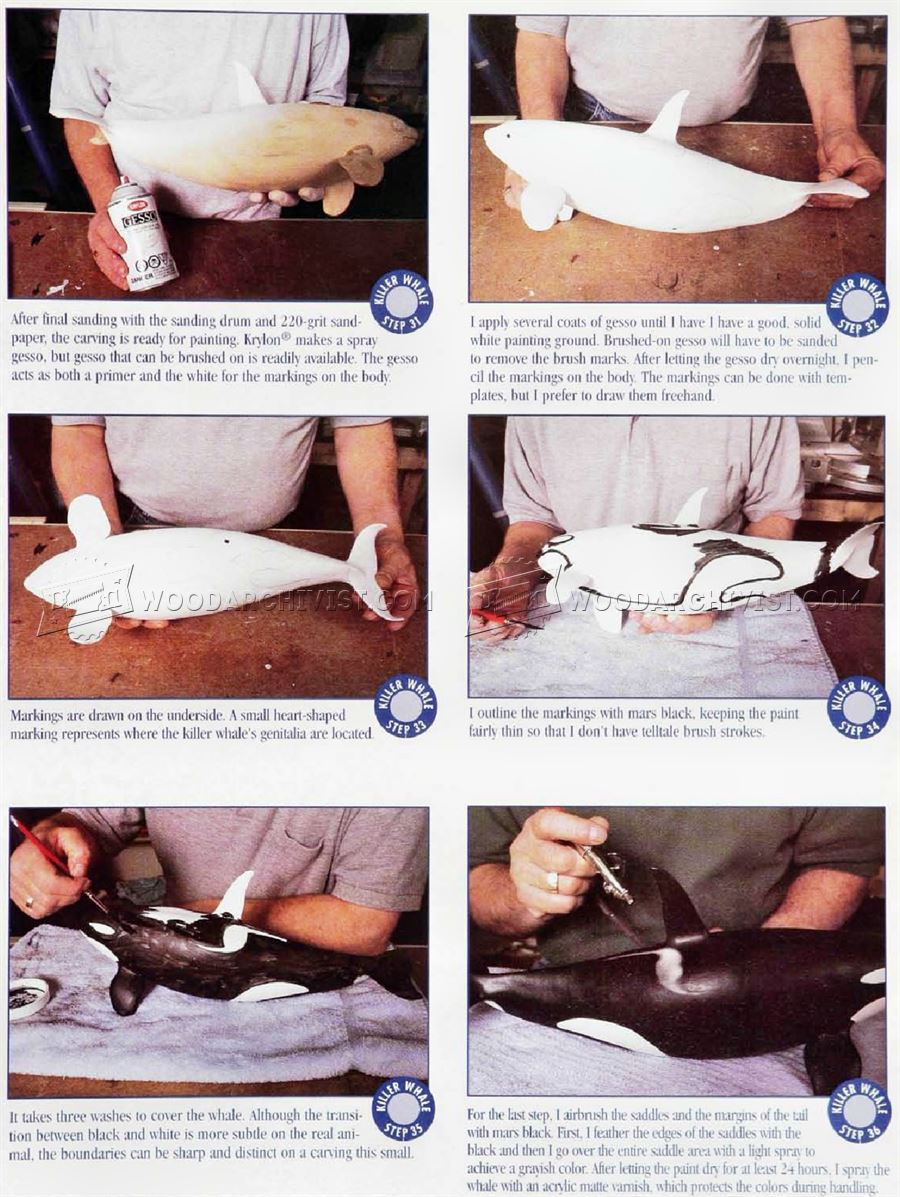 Carving and Painting Killer Whale