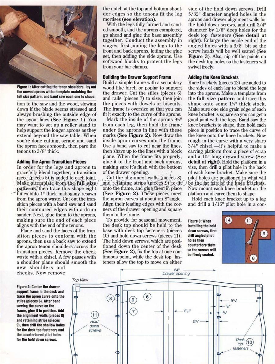Queen Anne Writing Desk Plans