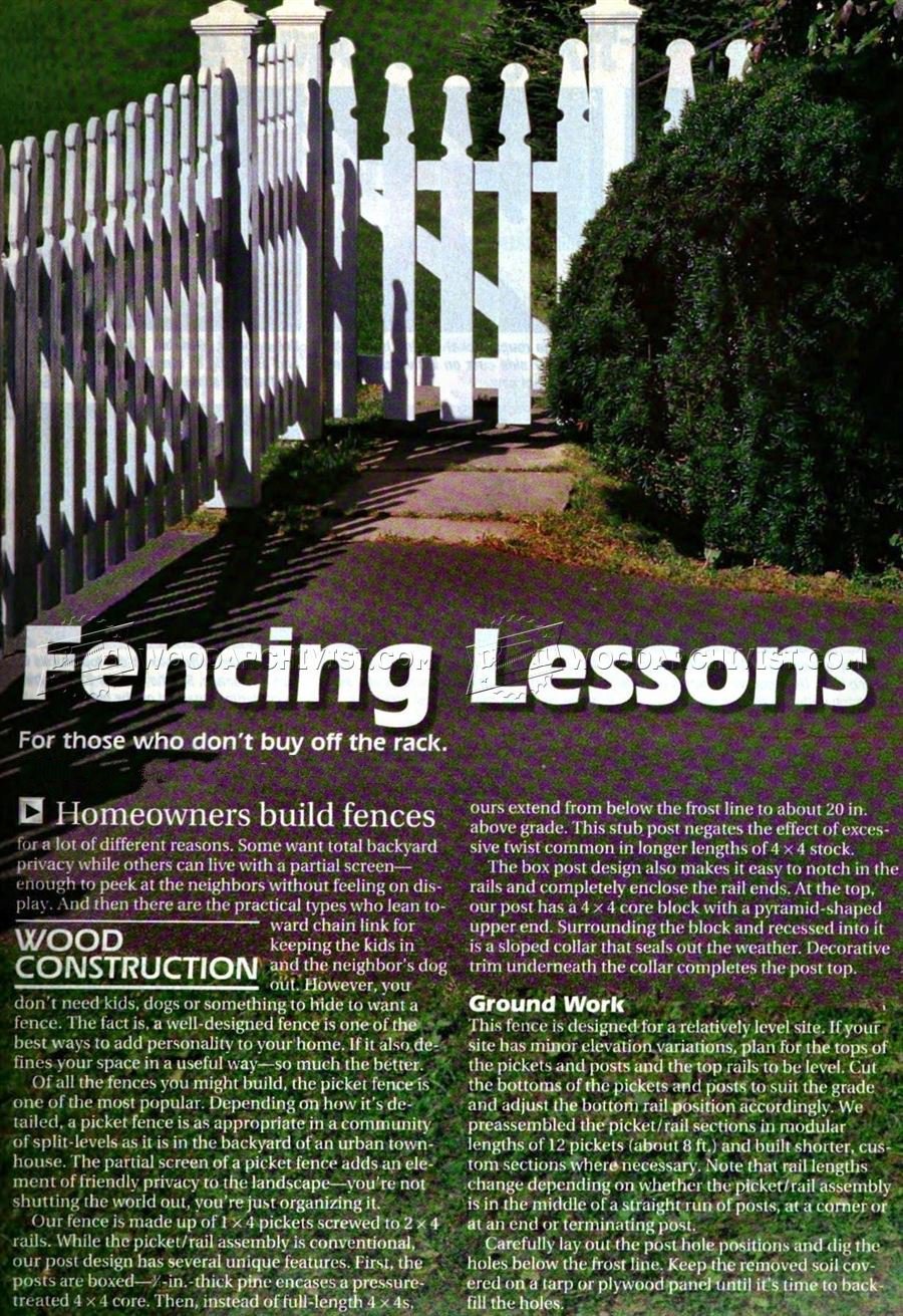 Building a Picket Fence