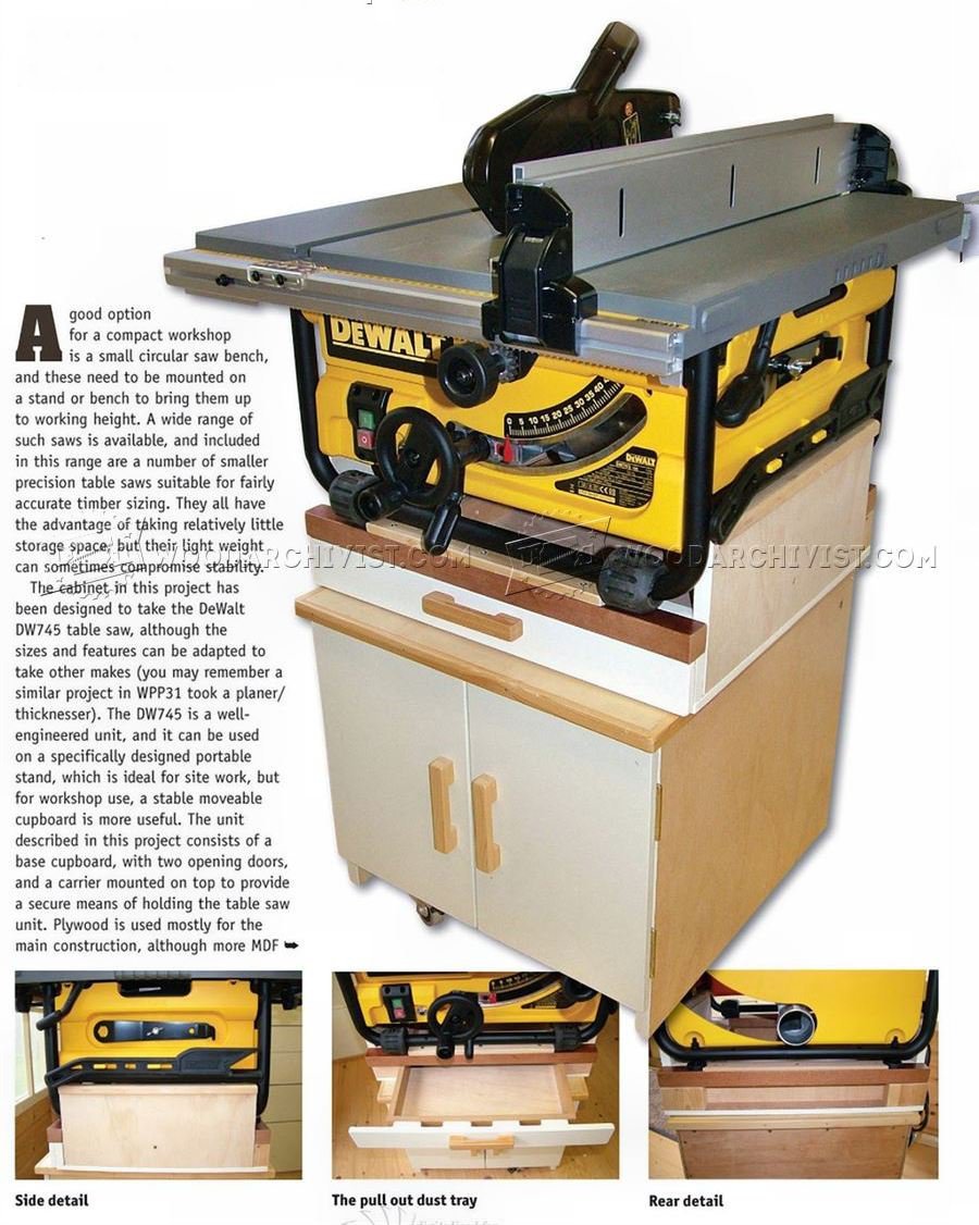 Mobile Table Saw Stand