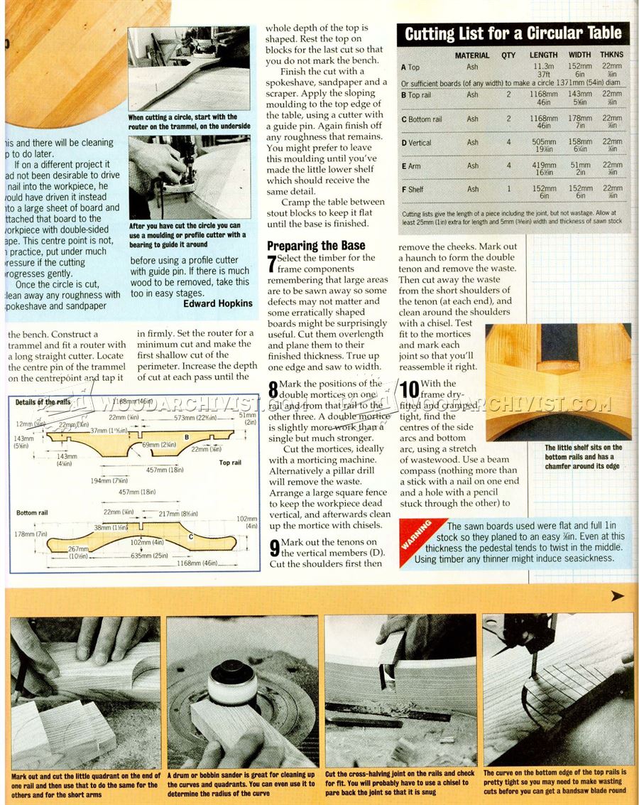 Circular Table Plans