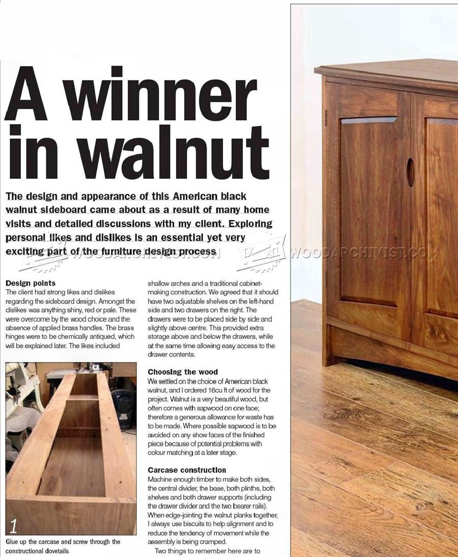 Walnut Sideboard Plans
