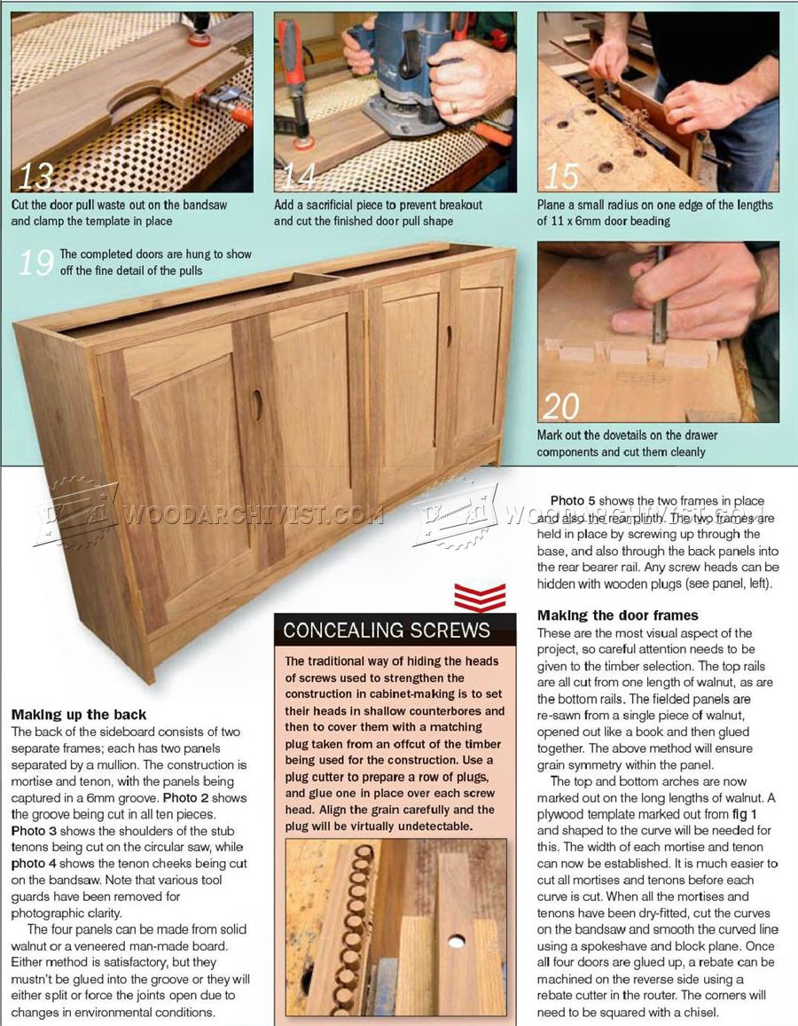 Walnut Sideboard Plans