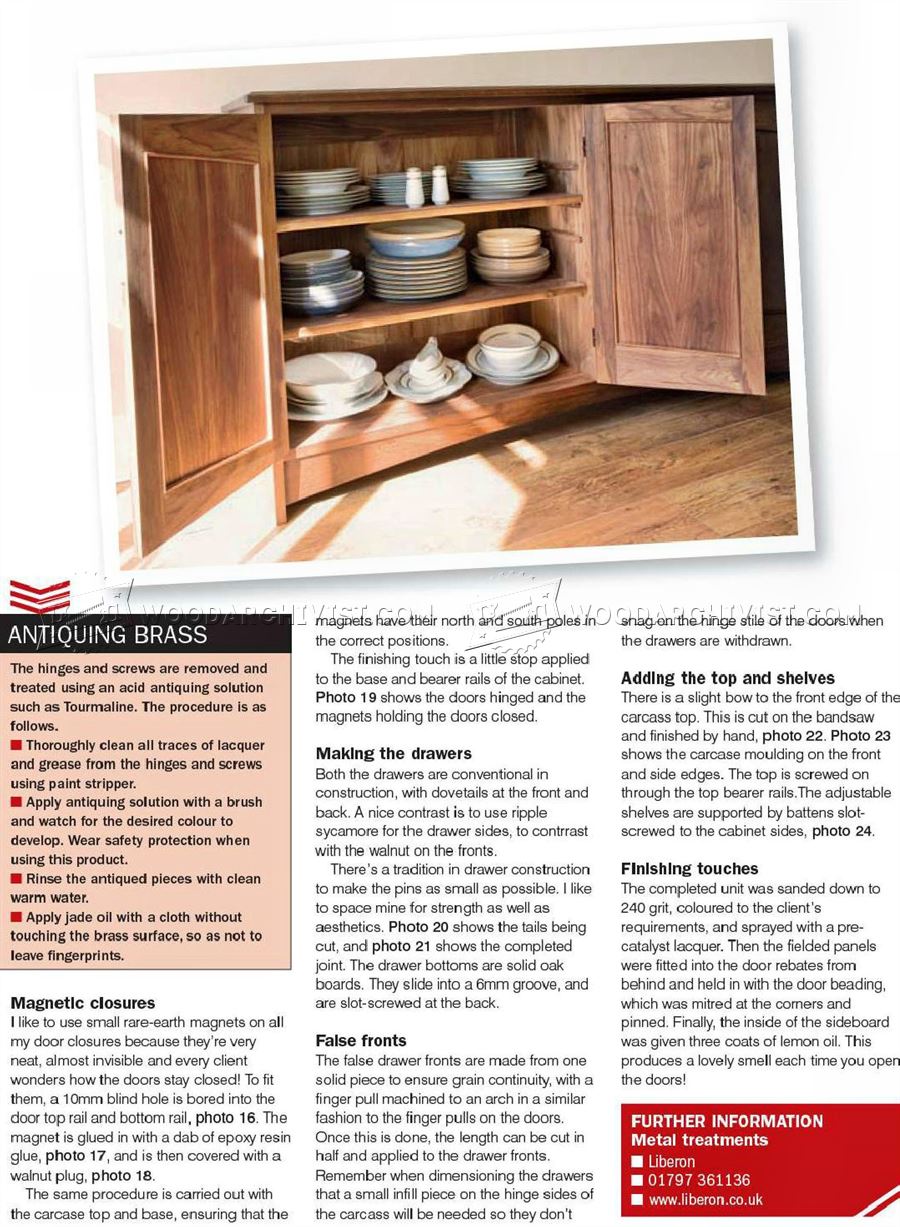 Walnut Sideboard Plans