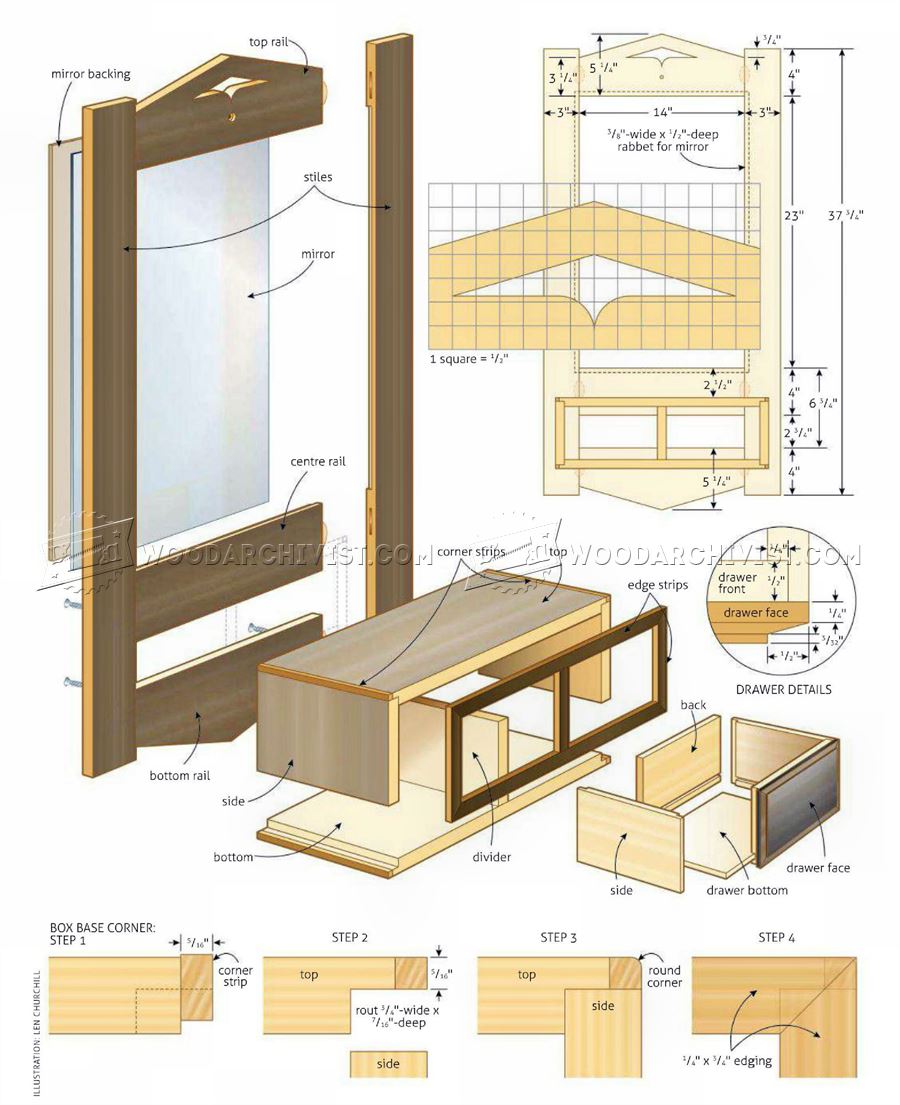 Front Hall Mirror Plans