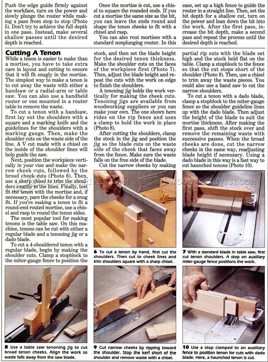 Mortise And Tenon Joints