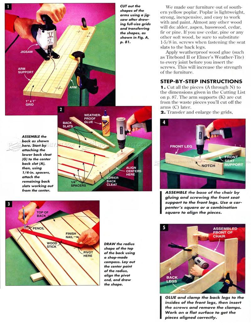 Traditional Adirondack Chair Plans