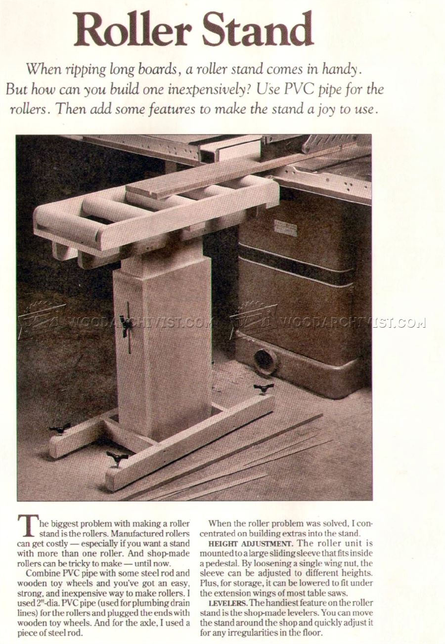 Wooden Roller Stand Plans
