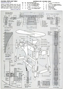 Colonial Drop Leaf Table Plans • WoodArchivist