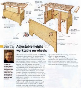 Adjustable Height Worktable Plans • WoodArchivist