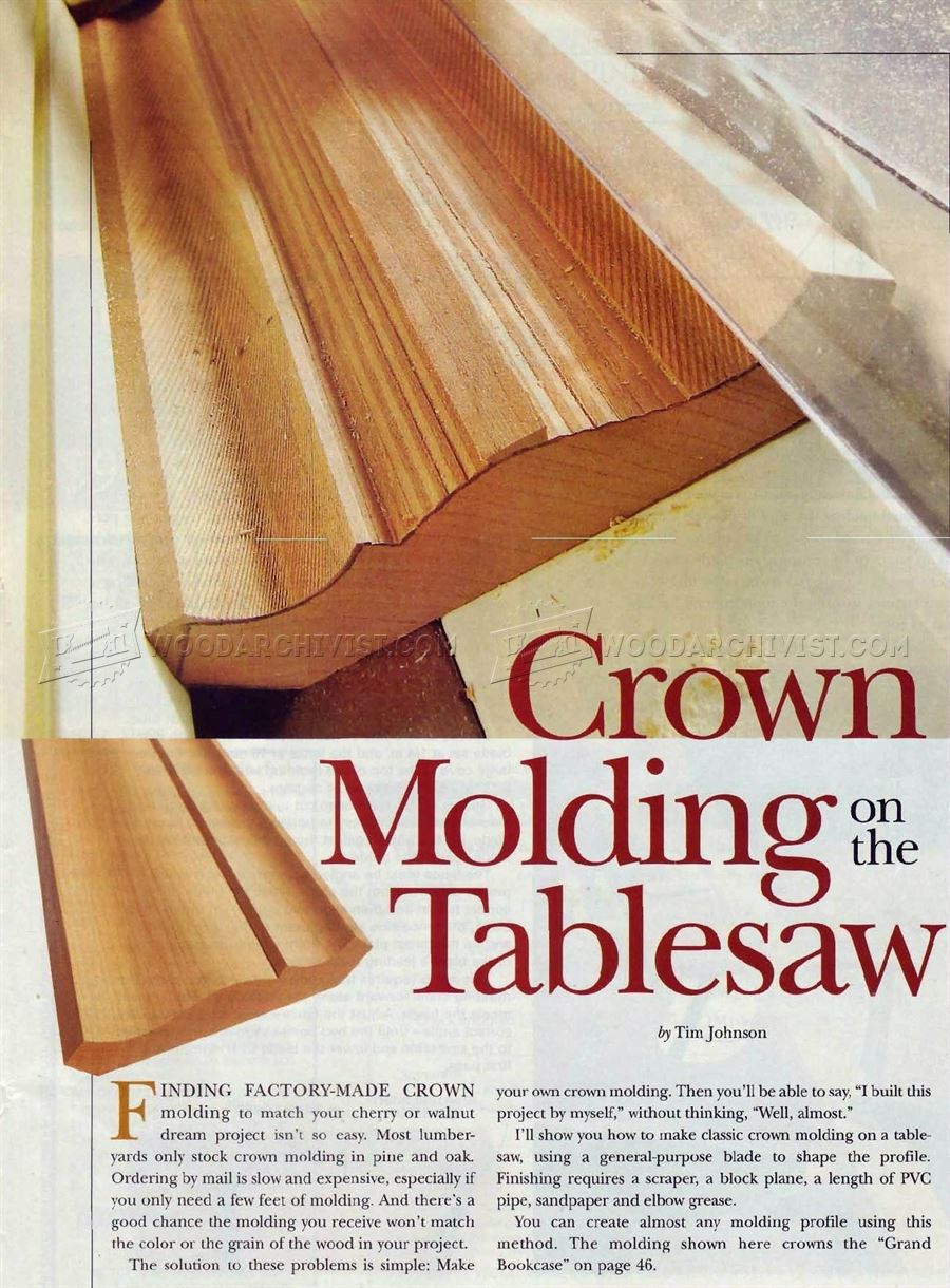 Crown Molding on the Table Saw • WoodArchivist