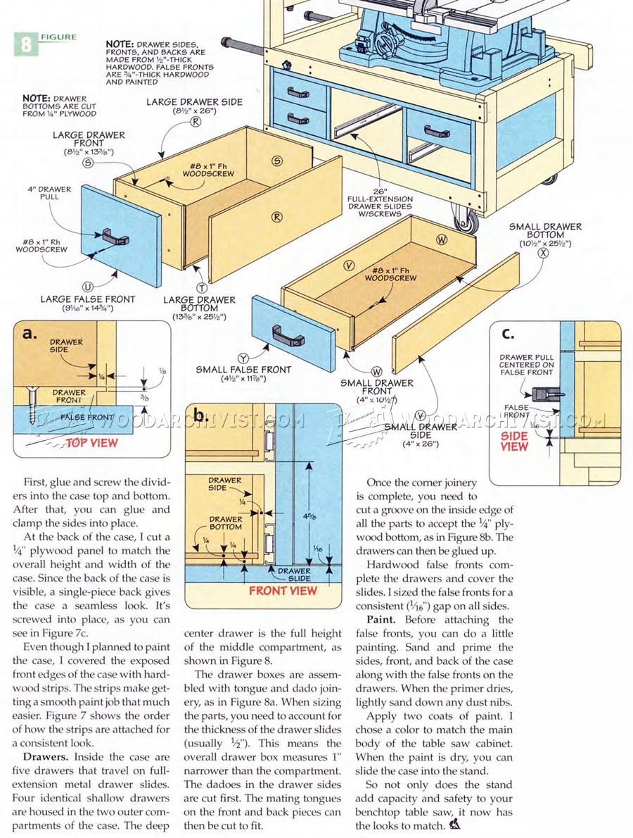 Benchtop Table Saw Stand Plans • WoodArchivist