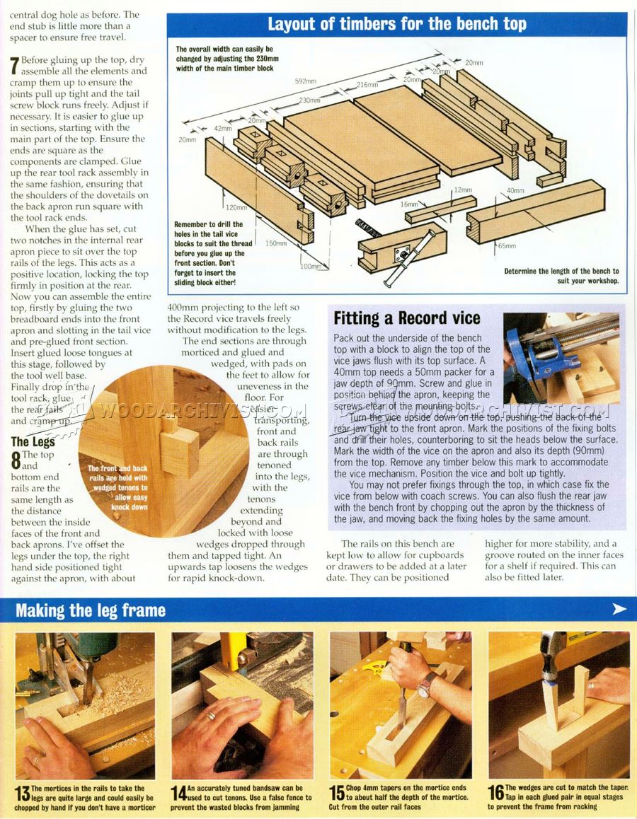 Cabinetmaker's Workbench Plans • WoodArchivist