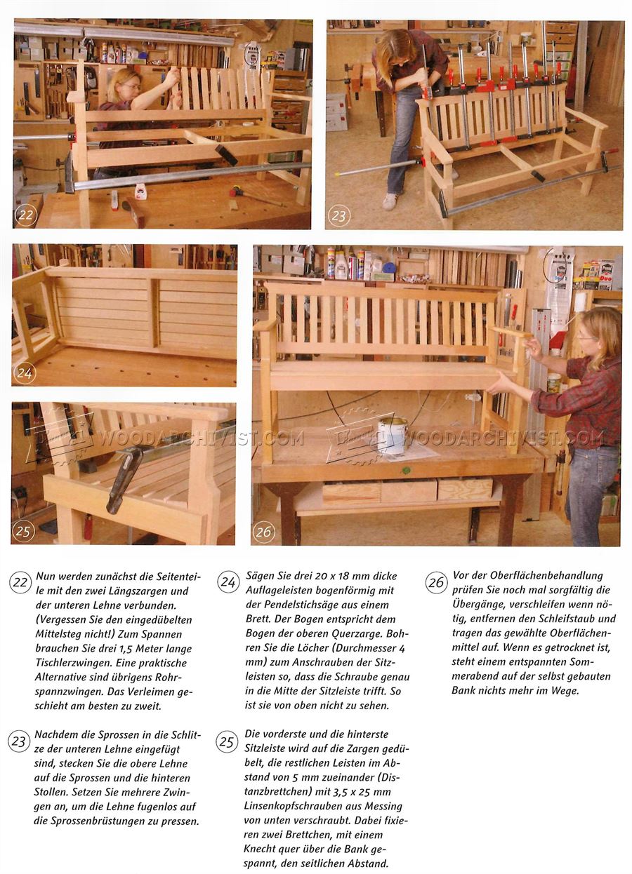 Outdoor Wood Bench Plans WoodArchivist