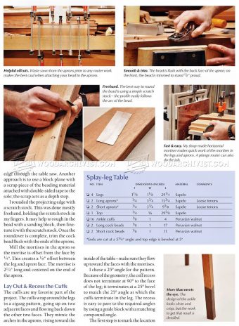 Splay Leg Table Plans • WoodArchivist