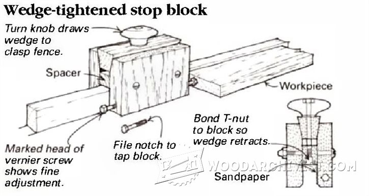 Mountable Stop Block Adjustable Stop Block • WoodArchivist