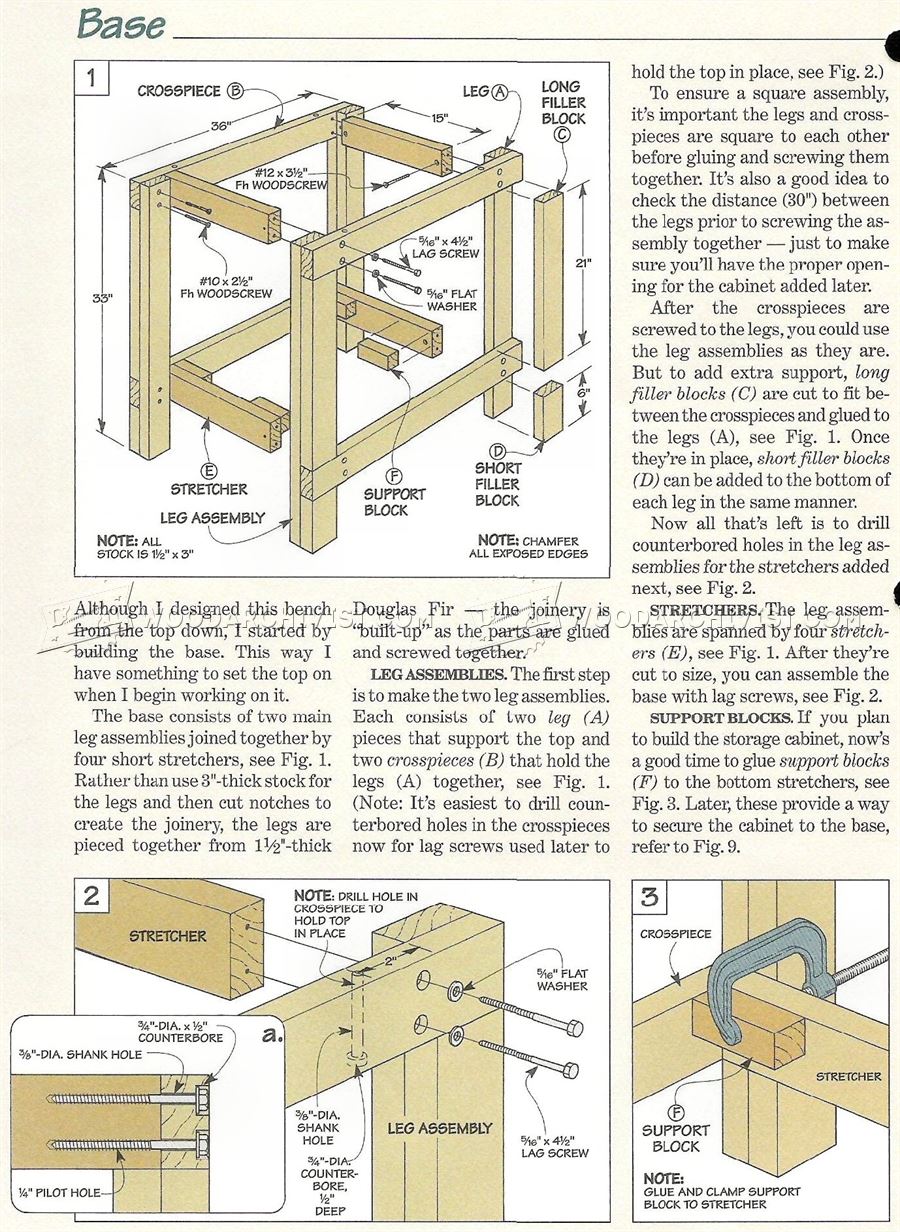 Small Workbench Plans • WoodArchivist